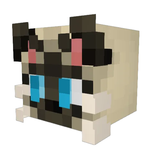TomCat300 Minecraft avatar head, 3D render