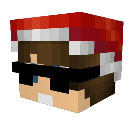TomDaGamer Minecraft avatar head, 3D render