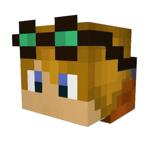 TomDanks87 Minecraft avatar head, 3D render