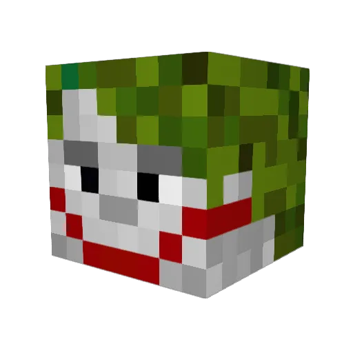 TomDonkey Minecraft avatar head, 3D render