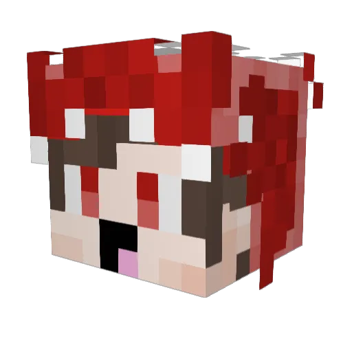 TomElKlu Minecraft avatar head, 3D render