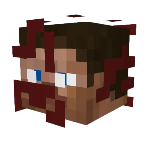 TomFizz16 Minecraft avatar head, 3D render