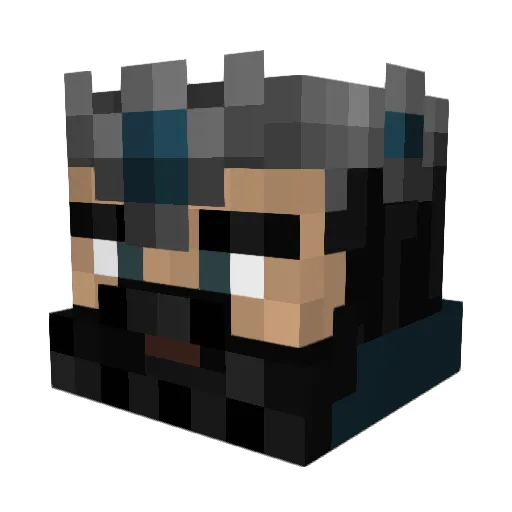 TomFoollery Minecraft avatar head, 3D render