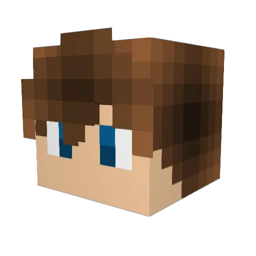 TomG28 Minecraft avatar head, 3D render