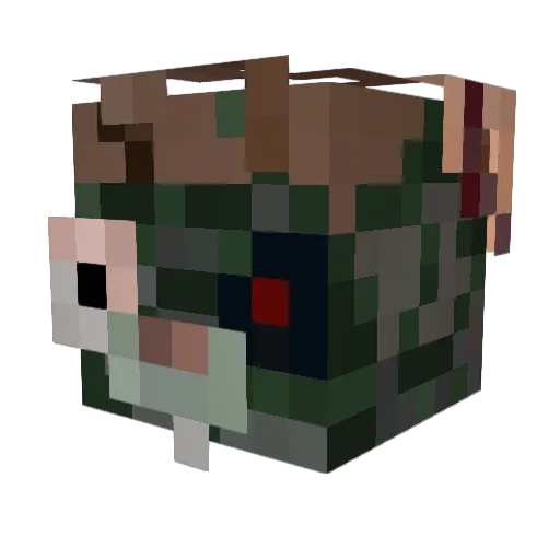 TomGalf Minecraft avatar head, 3D render