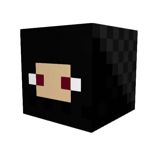 TomHDii Minecraft avatar head, 3D render