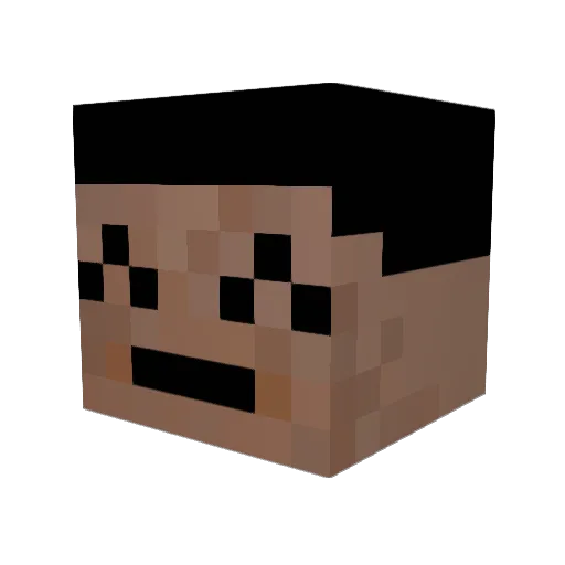 TomKronXR Minecraft avatar head, 3D render
