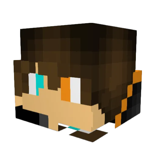 TomListl Minecraft avatar head, 3D render