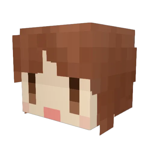 TomMcky Minecraft avatar head, 3D render