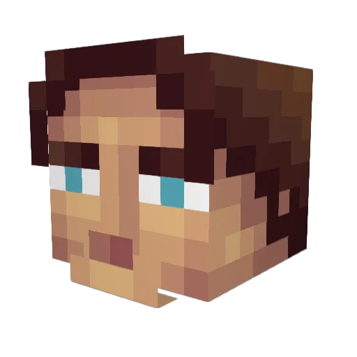 TomRenegade Minecraft avatar head, 3D render