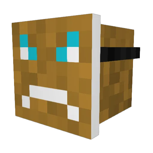 TomSmn Minecraft avatar head, 3D render