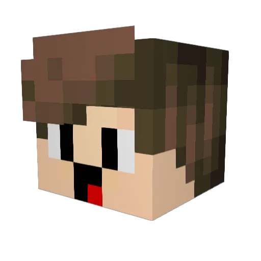 TomStorm09 Minecraft avatar head, 3D render