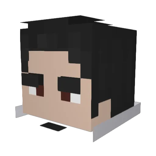 TomSwannn Minecraft avatar head, 3D render
