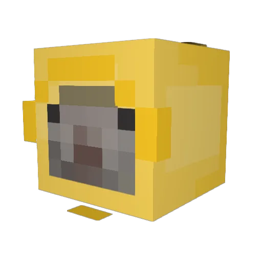 TomTheFrog Minecraft avatar head, 3D render