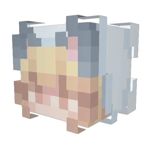 TomZhang090708 Minecraft avatar head, 3D render