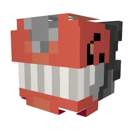 Tom_Araya_ Minecraft avatar head, 3D render