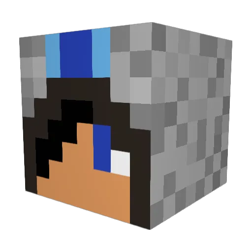 Tom_Imura Minecraft avatar head, 3D render