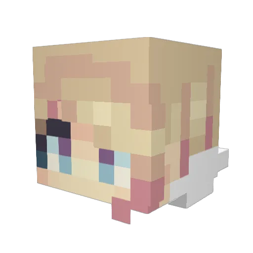 Tom_Pan Minecraft avatar head, 3D render
