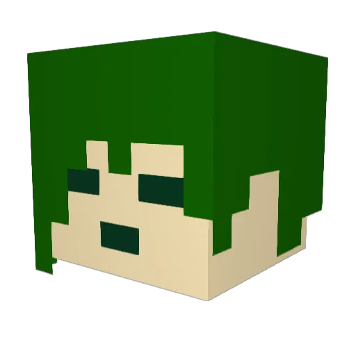 Tom_Reto Minecraft avatar head, 3D render