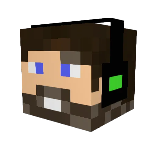 Tom_______ Minecraft avatar head, 3D render