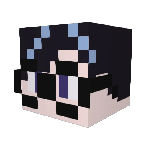 Tom_miku Minecraft avatar head, 3D render
