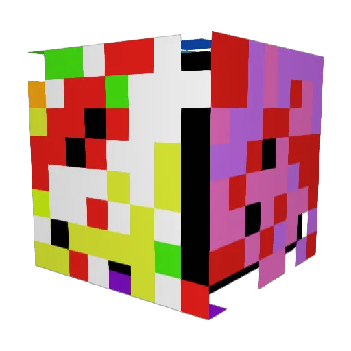 Toma1o Minecraft avatar head, 3D render