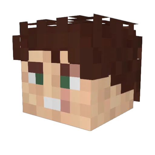 TomaHawwke Minecraft avatar head, 3D render