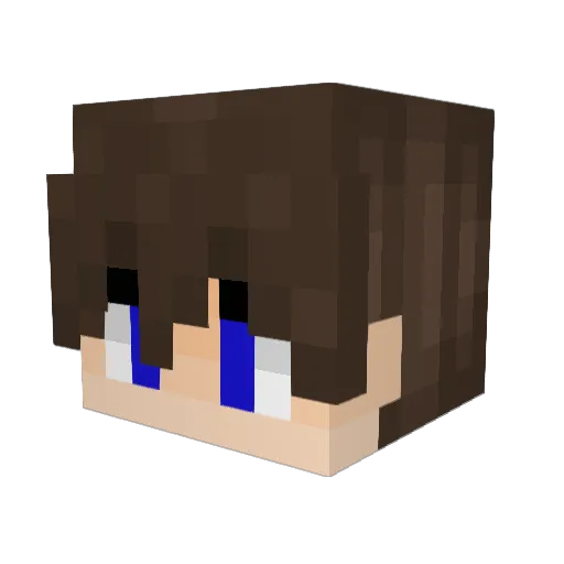 Tomabcde Minecraft avatar head, 3D render