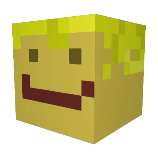 Tomajda Minecraft avatar head, 3D render