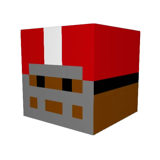 Tomalice Minecraft avatar head, 3D render