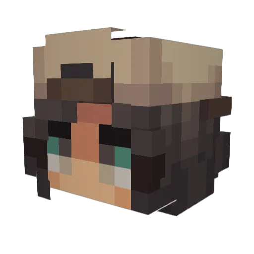 Tomandooo Minecraft avatar head, 3D render