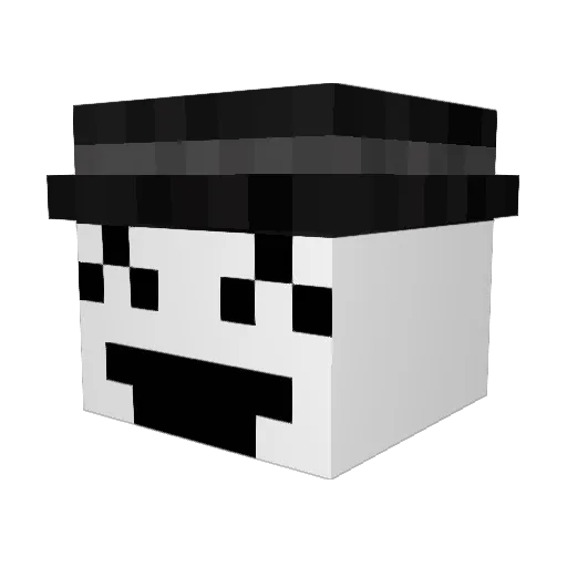 Tomarar Minecraft avatar head, 3D render