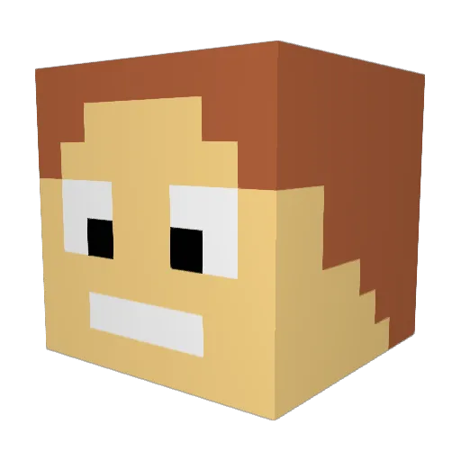Tomarqui Minecraft avatar head, 3D render