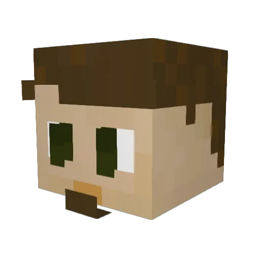 Tomas213 Minecraft avatar head, 3D render