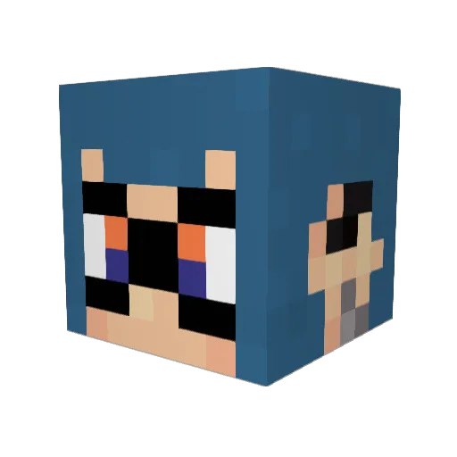 TomasCraft_32 Minecraft avatar head, 3D render