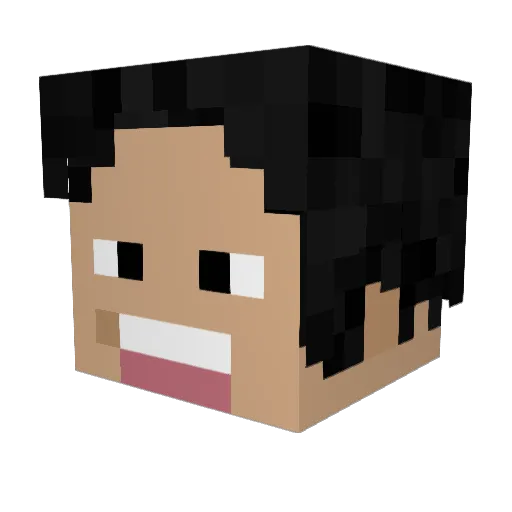 TomasJSC Minecraft avatar head, 3D render
