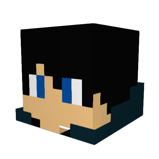 Tomasano Minecraft avatar head, 3D render