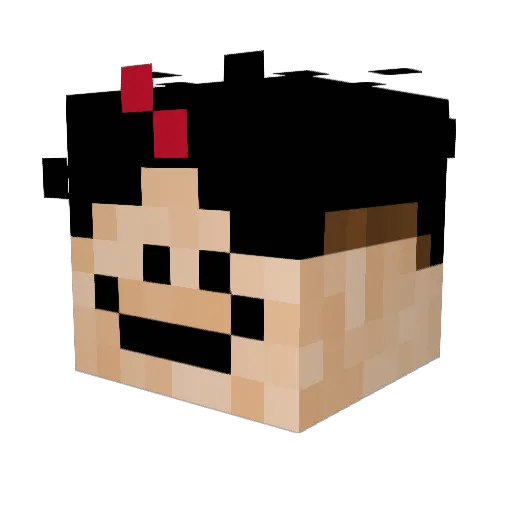 Tomaselu Minecraft avatar head, 3D render
