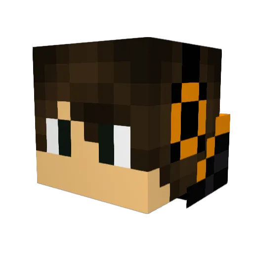 Tomastalide Minecraft avatar head, 3D render