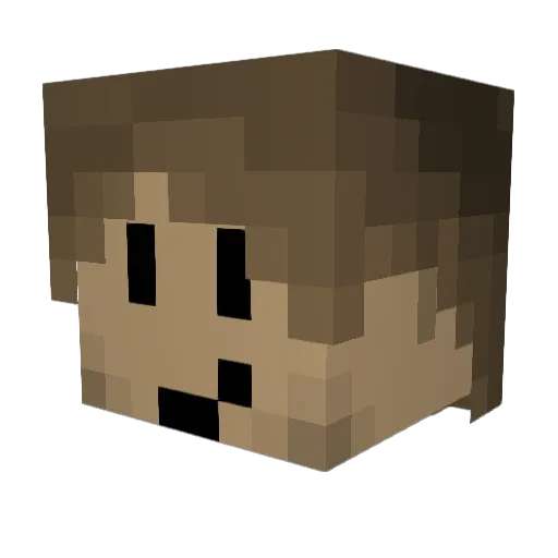 Tomath_ Minecraft avatar head, 3D render