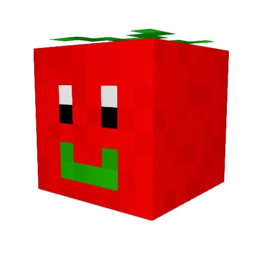 Tomato830 Minecraft avatar head, 3D render