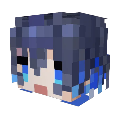 TomatoOshi Minecraft avatar head, 3D render