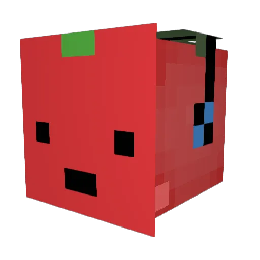 Tomatowhy Minecraft avatar head, 3D render