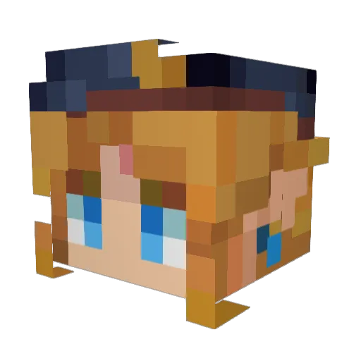 Tomattoe Minecraft avatar head, 3D render