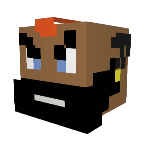 Tomazsao Minecraft avatar head, 3D render
