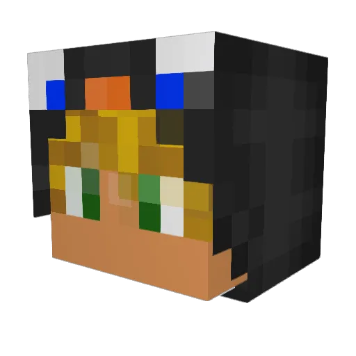 TomazzonHD Minecraft avatar head, 3D render