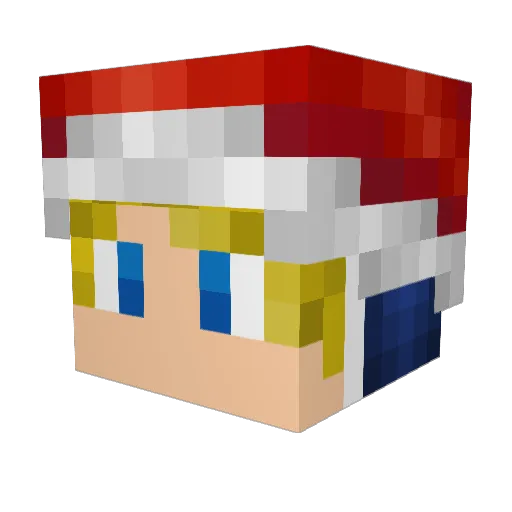 Tomblo Minecraft avatar head, 3D render