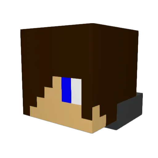 Tomblocks99 Minecraft avatar head, 3D render