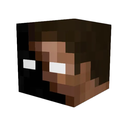 Tomblu Minecraft avatar head, 3D render