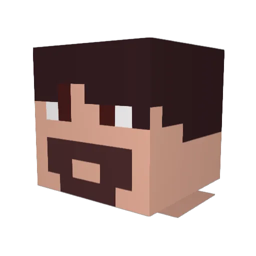 TomboCrafd Minecraft avatar head, 3D render